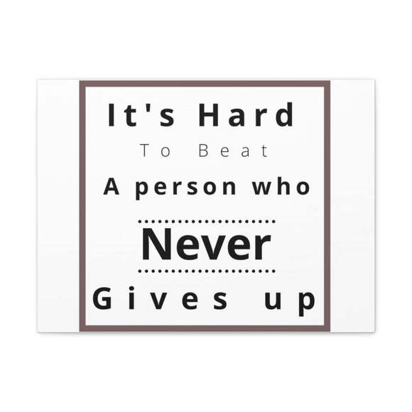 Inspirational Wall ArtHard To Beat Person Motivation Wall Decor for Home Offic